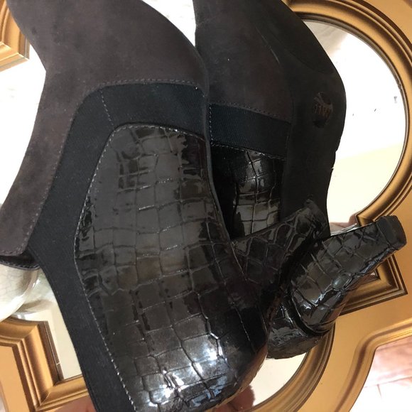 Cato Shoes Cato Brown And Black Ankle Boot With Heel Poshmark