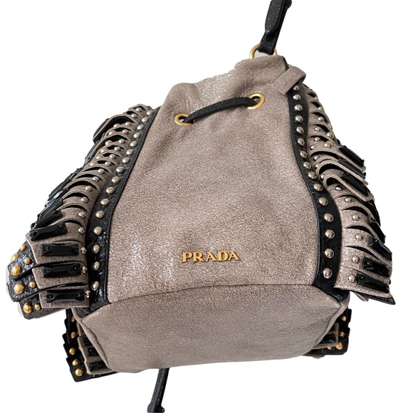 Prada Bags Prada Crackle Fringe Studded Bag Poshmark