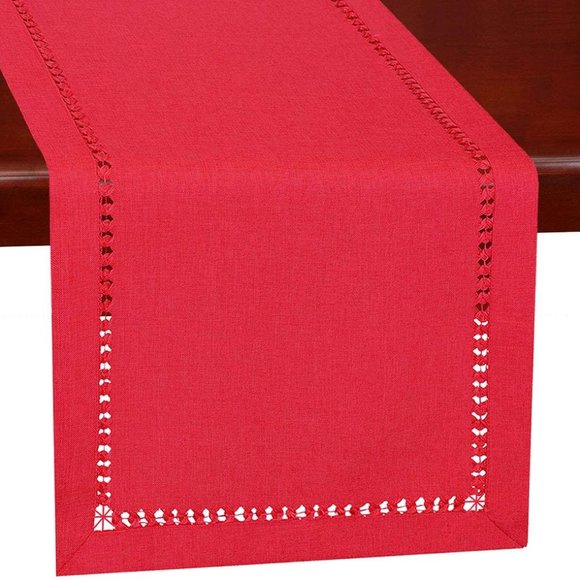 Grelucgo Kitchen Handmade Hemstitched Red Table Runner 4x9 Poshmark
