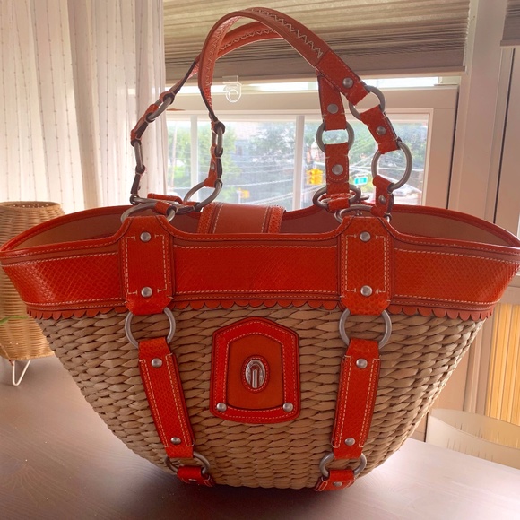 Coach Bags Limited Edition Xl Coach Jasmine Straw Tote Bag Poshmark