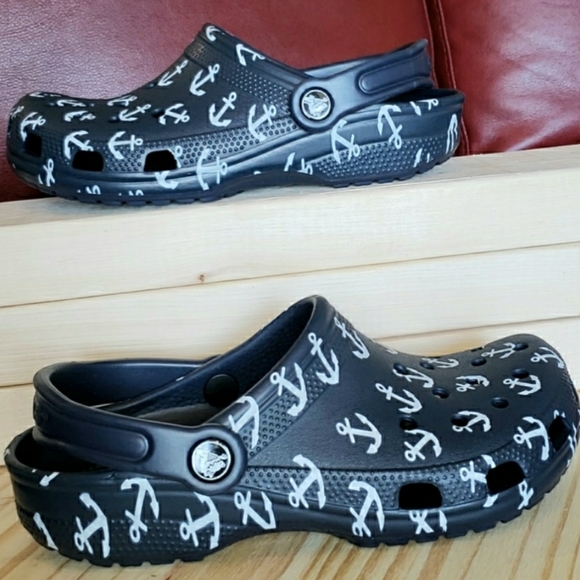 CROCS Shoes New Crocs Classic Anchor Print Clog Size M4w6 Poshmark