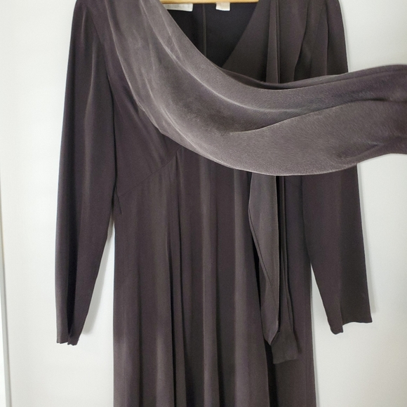 Dana Buchman Dresses Dana Buchman Silk Surplice Bodice Maxi Dress