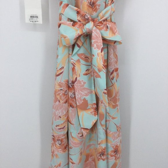 Leith Dresses Leith Teal Blue Floral Tiered Midi Dress Size Xl Poshmark