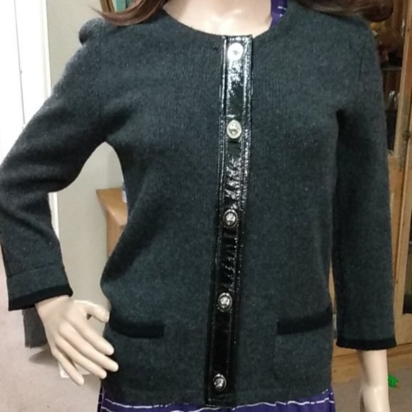 Coach Sweaters Vintage Coach Signature Turnlock Cardigan Sweater