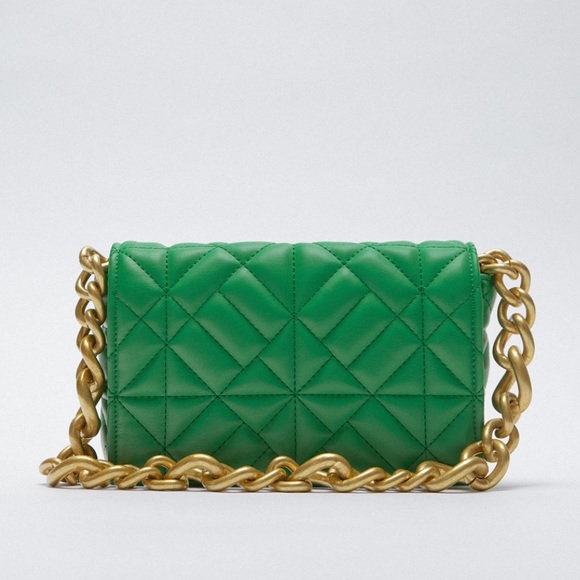 Zara Bags Zara Quilted Midi Shoulder Bag With Chain Poshmark