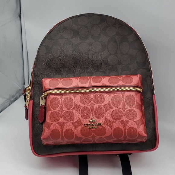 Coach Bags Coach Medium Charlie Backpack In Blocked Signature