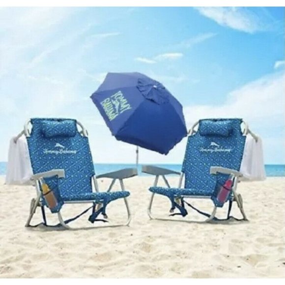 Tommy Bahama Chairs And Umbrella Tommy Bahama Other 2 Tommy Bahama Beach Folding Chairs And Umbrella