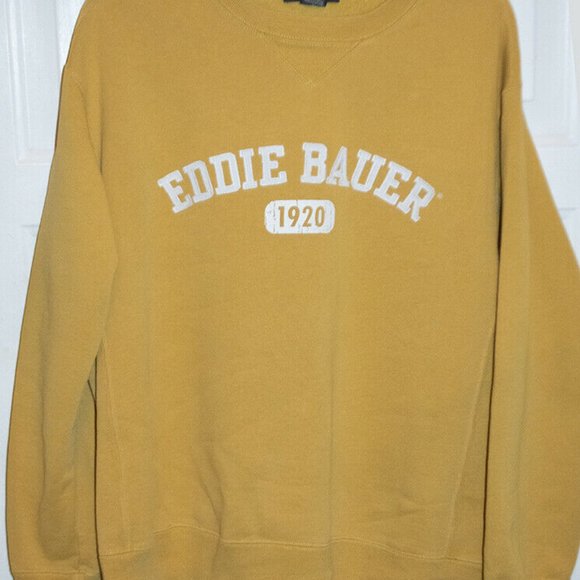 Eddie Bauer Shirts Vintage Eddie Bauer Y2k Sweatshirt Gold Yellow