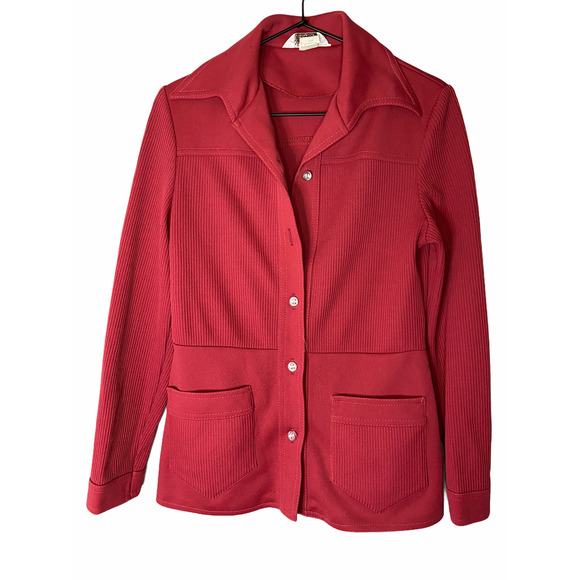 Montgomery Ward Jackets & Coats Vintage Red 7s Dagger Collar Leisure