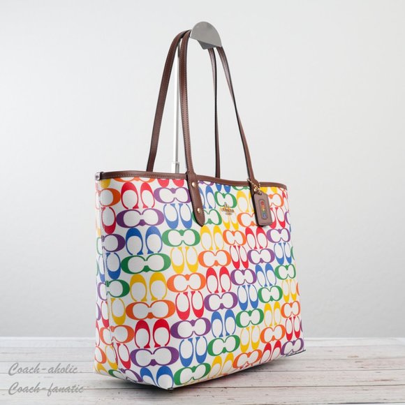 Coach Bags Nwt Coach City Tote In Pride Rainbow Signature Poshmark