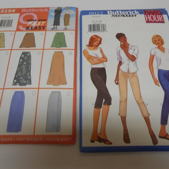 Butterick Other 2 Butterick Easy Patterns Sz 21416 Skirts Pants