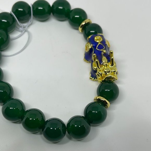 SJ Pearl Jewelry Sj Pearl Beaded Agate Bracelet W Lion Charm Poshmark