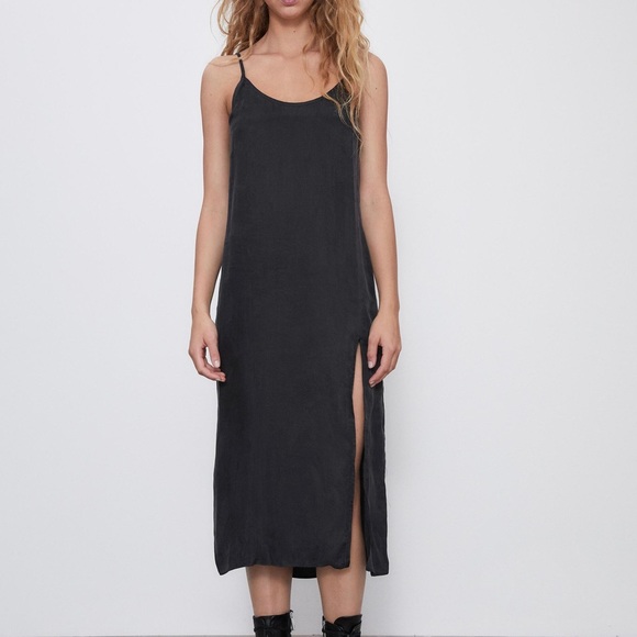 Zara Dresses Nwt Zara Midi Slip Dress Trf W Fillsens Fabric Poshmark