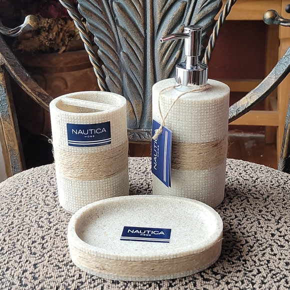 Nautica Bath Nautica Bathroom Accessories 3 Piece Set Poshmark