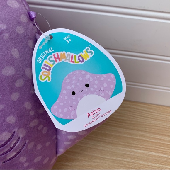 Squishmallows Other Squishmallow Aziza The Stingray Purple 8 Inch Nwt Poshmark