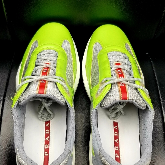 PRADA Americas Cup Shoes Prada Americas Cup Custom Green Apple Poshmark