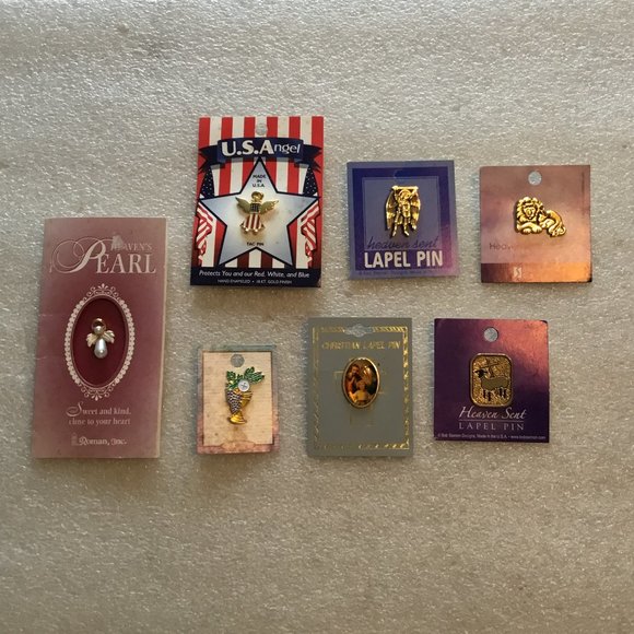 tie tack pins Accessories Bundle Of 7 Religious Tie Tack Pins On