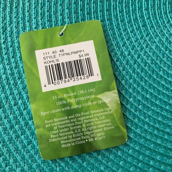 Kohl's Food Network Kitchen Kohls Food Network Woven Teal