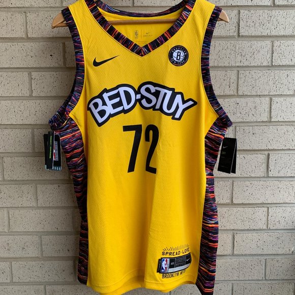 Nike Shirts Nike Brooklyn Nets Biggie Bedstuy Jersey Yellow Poshmark