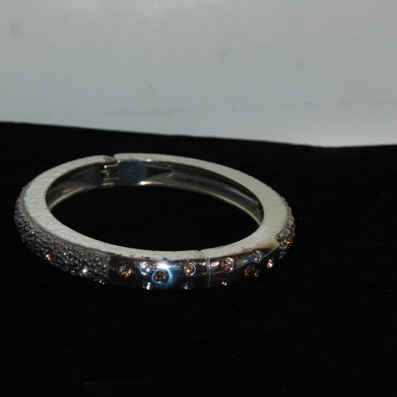 Brighton Jewelry Brighton Hinged Bangle Bracelet With Rhinestones