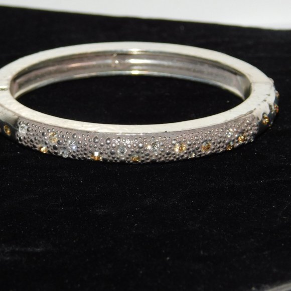 Brighton Jewelry Brighton Hinged Bangle Bracelet With Rhinestones
