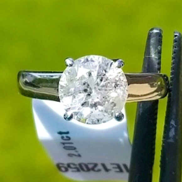 Jewelry 2 Ct Round Cut Solitaire Diamond Ring Size 7 Poshmark