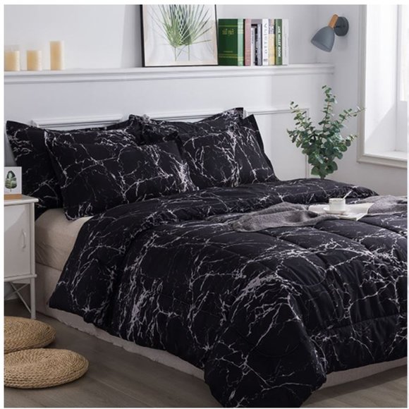 Litanika Bedding Black Marble Comforter Queen Poshmark