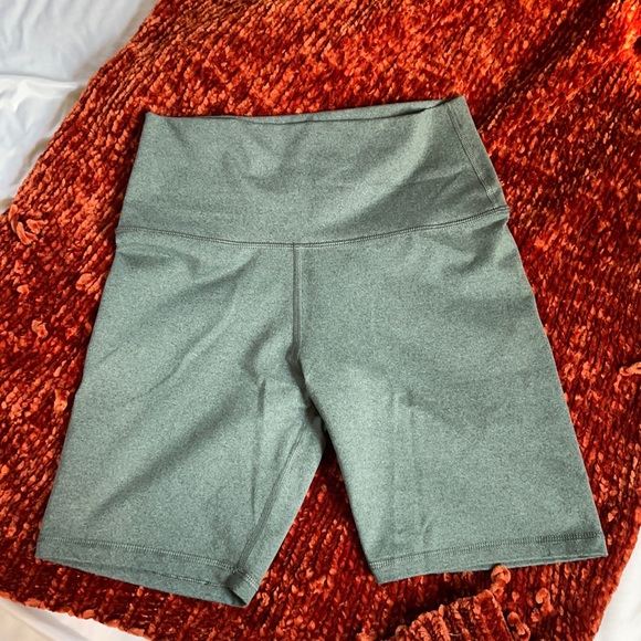 aerie Shorts Aerie Chill Play Move Sage Green Biker Shorts Poshmark