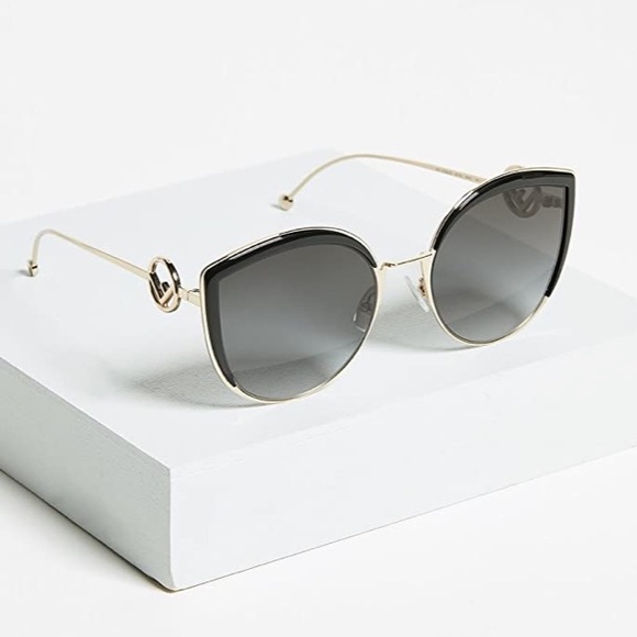 Fendi Accessories Fendi Ff290s Blackgold Cat Eye Sunglasses 58mm