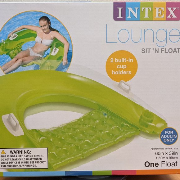 INTEX Games Inflatable Swimming Pool Float With Cup Holders Poshmark