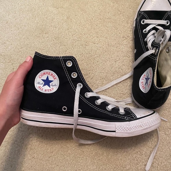 Converse Shoes Black High Top Converse Poshmark