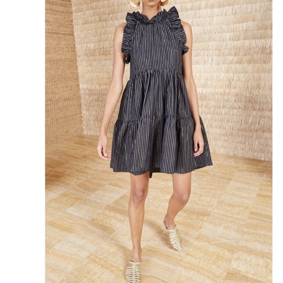 Ulla Johnson Dresses Ulla Johnson Tamsin Ruffle Trim Dress Xs Black