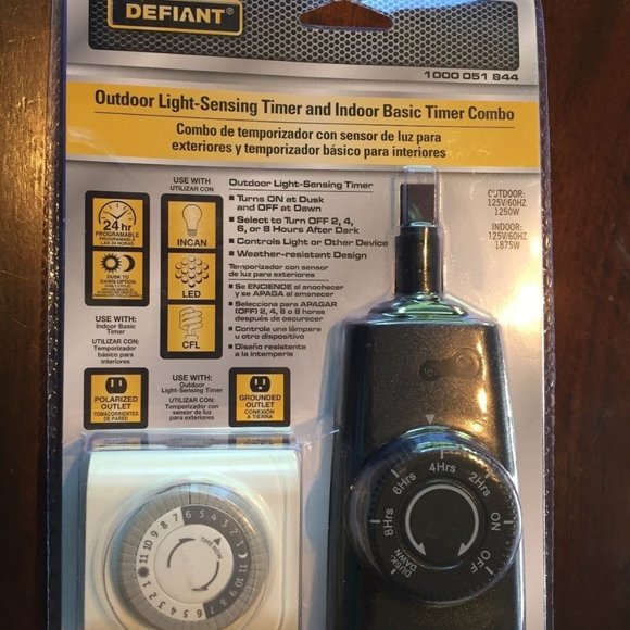 DEFIANT Other Defiant Outdoor Light Sensing Timer Indoor Timer