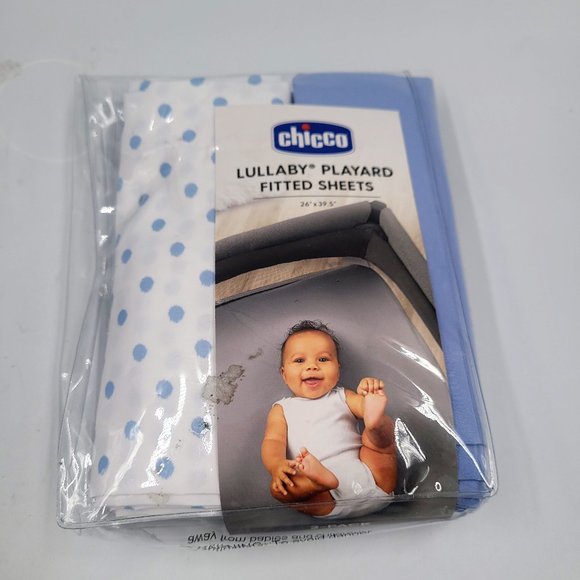 Chicco Accessories Chicco Lullaby Playard Sheets 2 Piece Set Blue B