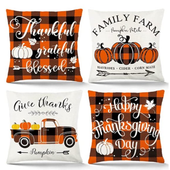 Bedding Nwt Set Of 4 Harvest Fall Autumn Throw Pillows Poshmark