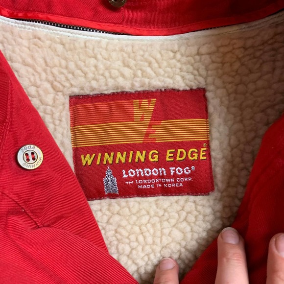 London Fog Jackets & Coats Vintage Winning Edge London Fog Red Sherpa Heavy Poshmark