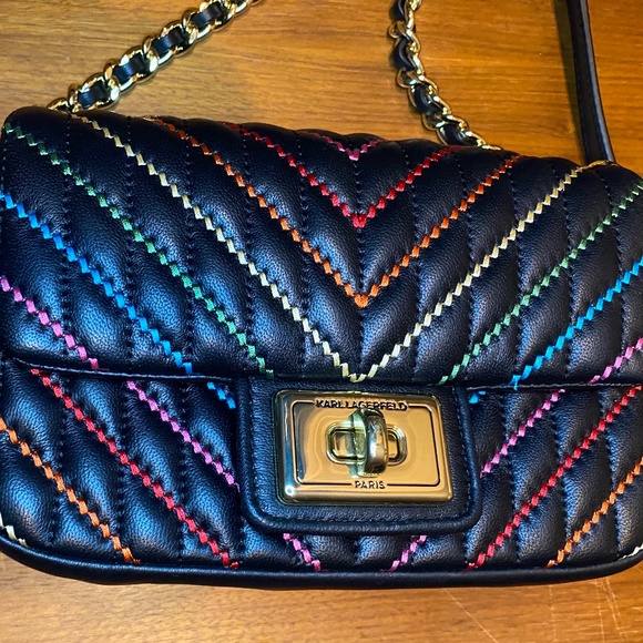 Karl Lagerfeld Bags Karl Lagerfeld Agyness Leather Shoulder Bag