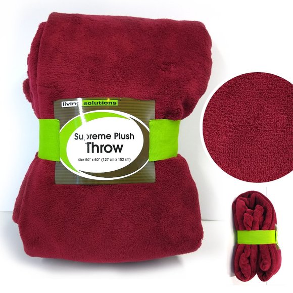 Living Solutions Bedding New Cozy Throw Blanket 5x60 Living