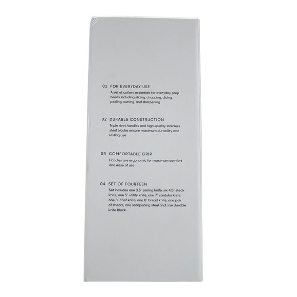 Sharper Image Kitchen 4 Pc Sharper Image Knife Block Set Aqua Sky