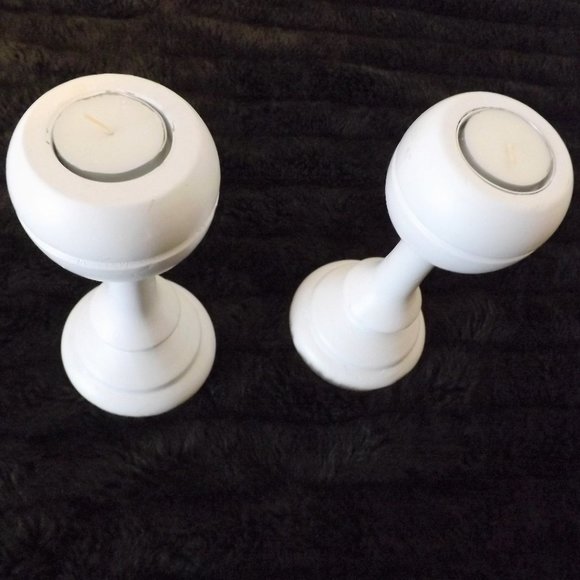 Hobby Lobby Accents Set Of 2 Hobby Lobby Wooden Candlesticks Poshmark