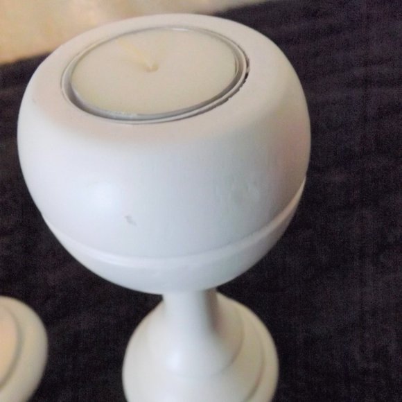 Hobby Lobby Accents Set Of 2 Hobby Lobby Wooden Candlesticks Poshmark