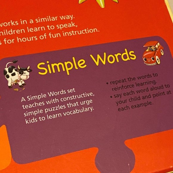 Spice Box Toys First Words Puzzle Set Homeschooling Preschool Prek