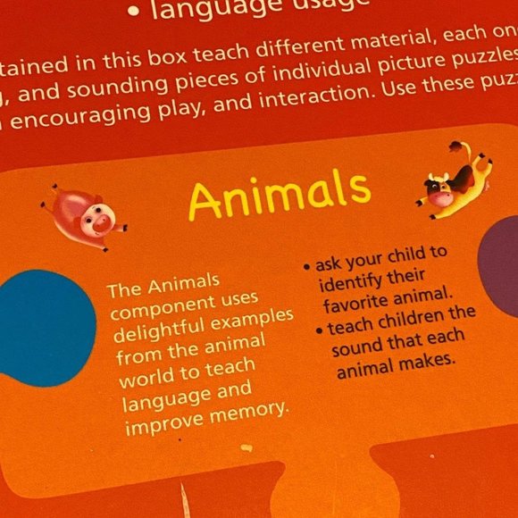 Spice Box Toys First Words Puzzle Set Homeschooling Preschool Prek