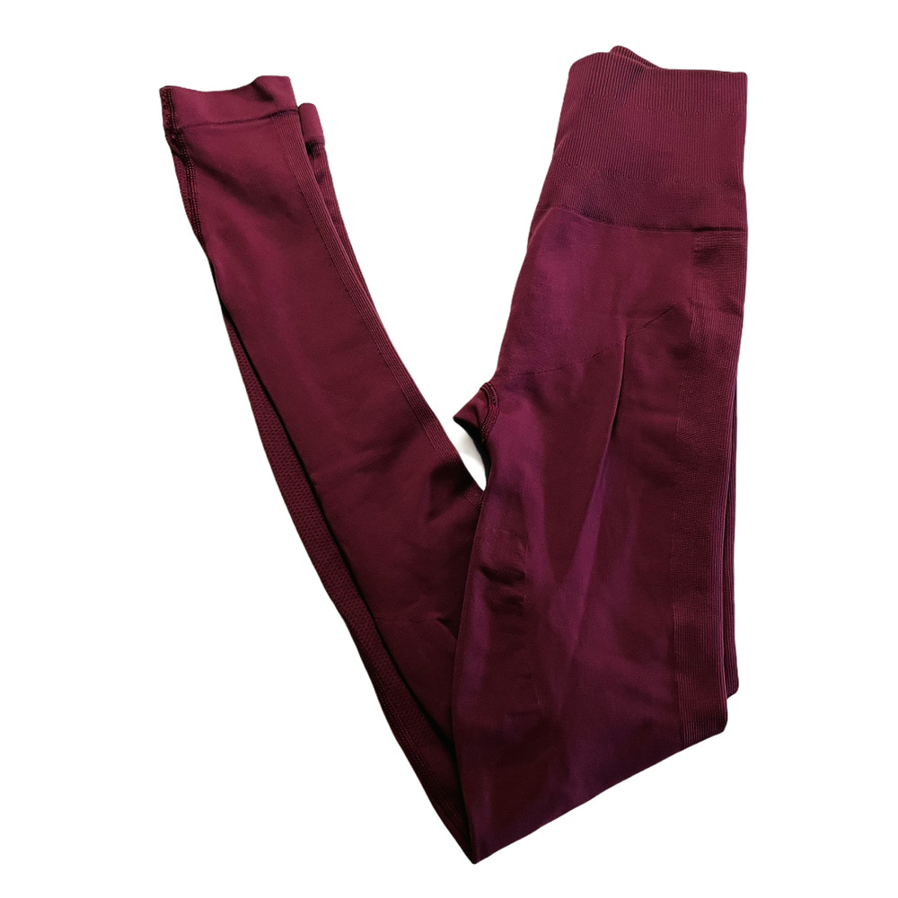 Lululemon Ebb And Flow Red Full Length Leggings Gem