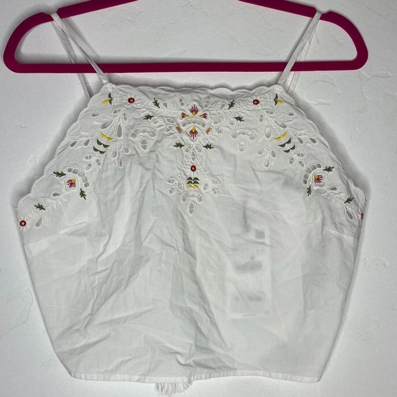 Zara Tops Nwt Zara Embroidered Crop Tank Poshmark