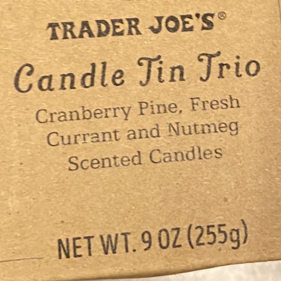 Trader Joe's Accents Trader Joes Candle Trio Soy Wax Blend Nutmeg