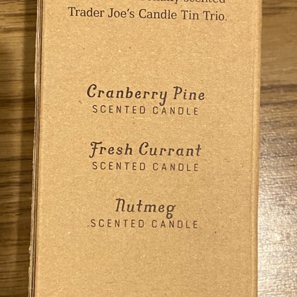 Trader Joe's Accents Trader Joes Candle Trio Soy Wax Blend Nutmeg