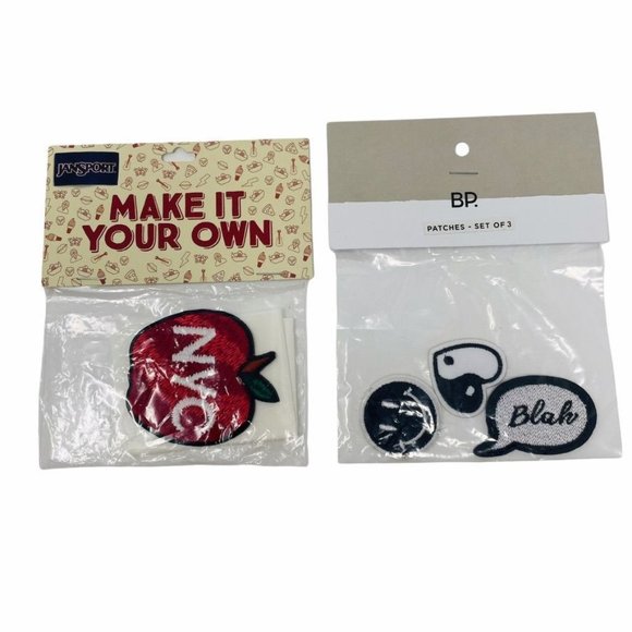 Jansport and BP. Accessories Jansport Nyc And Bp Happy Iron On Patches 2 Pack Nychappy