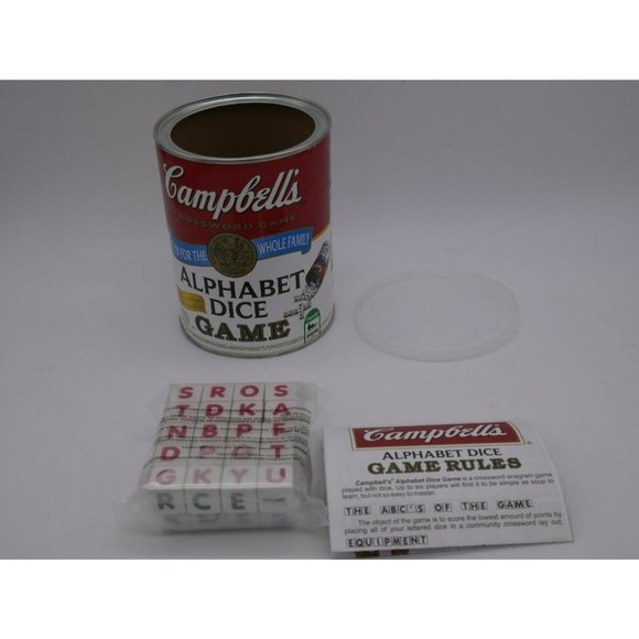 GAME Toys Campbells Crossword Game Alphabet Dice Game Poshmark