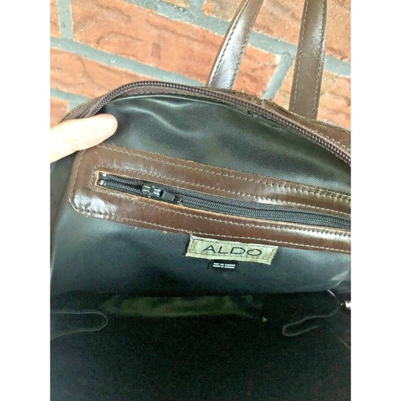 Aldo Bags Vintage Leather Backpack Convertible Knapsack Sling Ruck